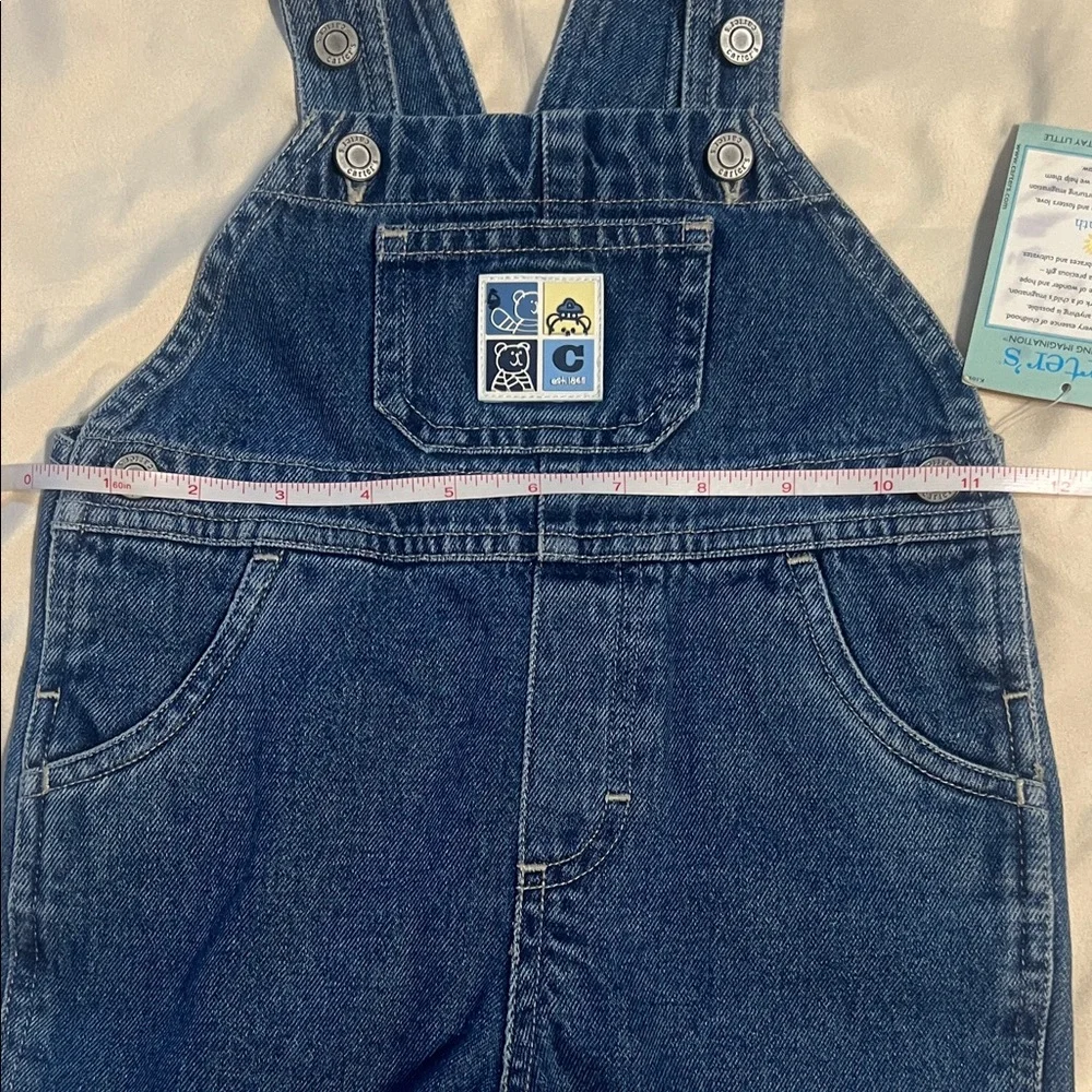 Vintage NWT Carter's Classic Blue Kids Overalls size 9-12M